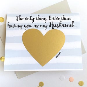 Pregnancy Scratch Off Card Pregnancy Announcement to Husband New Daddy only thing better than having you as a husband THE ONLY THING image 1