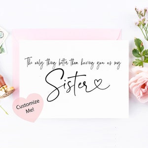 Carte d’annonce de grossesse pour sœur | Annonce de bébé pour la sœur, la nouvelle nièce neveu | Annonce de bébé de Brother | La seule chose
