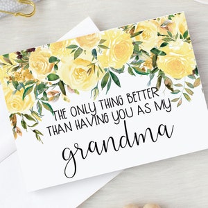 Carte de révélation de grossesse pour grand-mère - Nouvelle arrière-grand-mère - Seule chose de mieux Grand-mère Ayant une arrière-grand-mère - Annonce de bébé des grands-parents