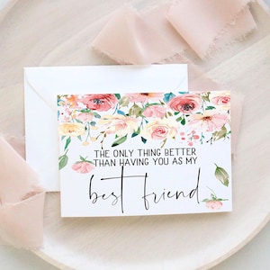 Carte de révélation de grossesse pour meilleur ami - Nouvelle carte de tante de tante - Seule chose de mieux que Bestie vous avoir comme tante annonce de bébé révéler