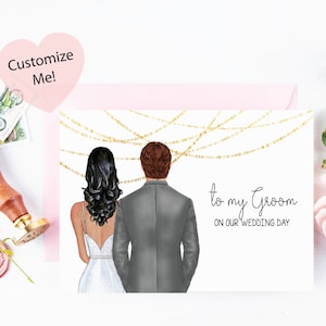 Para meu noivo no dia do nosso casamento | cartão para marido | Homem dos meus sonhos | Cartão do dia do casamento da noiva ao noivo | Lembrança de casamento da noiva