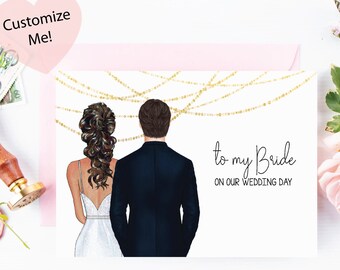 To My Bride On Our Wedding Day | Card For Wife | Woman of My Dreams | Wedding Day Card From Groom to Bride | Wedding Keepsake from Groom
