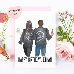Carte d’anniversaire pour le meilleur ami | Carte d’anniversaire personnalisée pour Guy Girl Friends | Carte pour | de petit ami Carte souvenir d’anniversaire Garçon et Fille