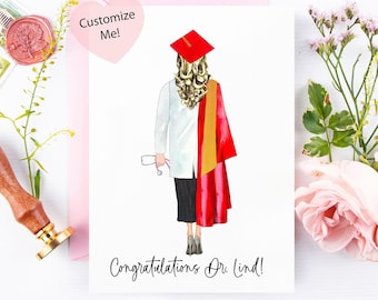 DIGITAL Medical Doctor Graduation Card | Custom Card for Dr Congratulations Medical School Graduate Cap Gown Class of 2026 New Doctor Dr PA