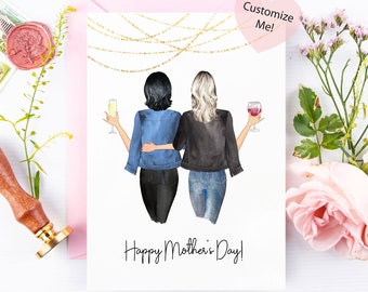 Personalized Mothers Day Card | Card for Mom | Sister Mothers Day | Best Friend Birthday Card | Custom Card for Mothers Day