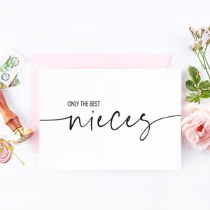 Carte d’annonce de grossesse pour nièce | Bientôt Big Cousin Card Nièce ou neveu | Nous sommes enceintes | les meilleures nièces promues cousines