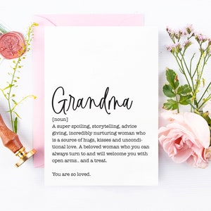 Definição de Cartão de Vovó, De Neta, Neto, Te Amo, Pensando em Você, Aniversário, Cartão de Dia das Mães para Nana, Avó