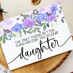 Zwangerschapsaankondigingskaart voor dochter | Nieuwe grote zus van mama en papa ouders | Lavendel Baby Reveal voor zoon | Kaart voor kind
