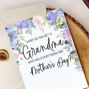 Mothers Day Pregnancy Announcement for Grandma | New Great Grandmother Reveal Card | Mothers Day Baby Reveal Card | New Baby Grandchild Card