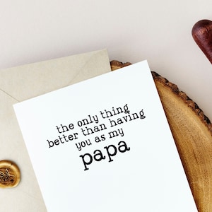Tarjeta de anuncio de embarazo para papá / Nueva tarjeta de bisabuelo / Solo lo mejor papá es ascendido a bisabuelo / Revelación de bebé