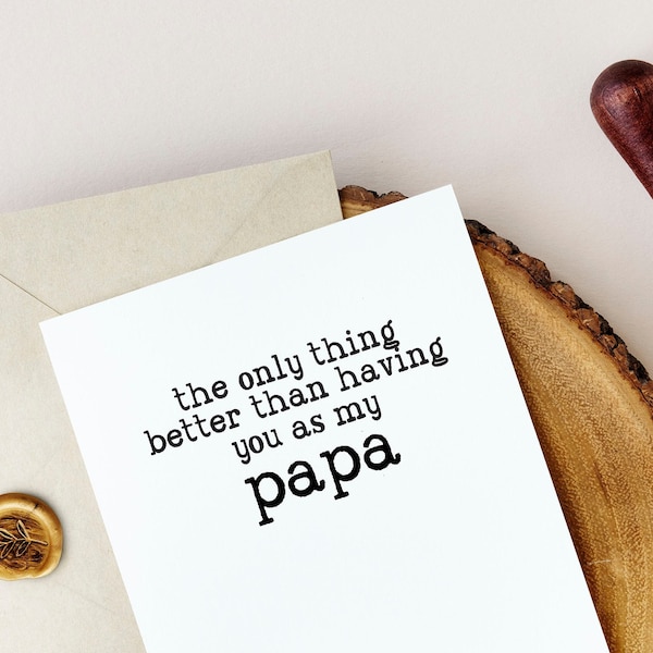 Pregnancy Announcement Card for Papa | New Great Grandpa Card | Only Thing Better Papa Get Promoted to Great Grandfather | Baby Reveal