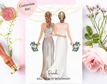 Tarjeta de solicitud de matrona de honor / Propuesta de dama de honor / Recuerdo de dama de honor / Honor de dama de honor de mejor amiga / Honor de matrona personalizada / Regalo de dama de honor