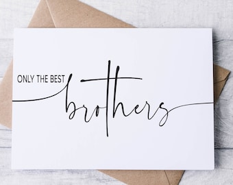 Pregnancy Announcement Card for Brother | New Uncle Card from Sister and Brother | Baby Announcement for Brother | Only the Best Brothers
