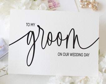 À mon marié sur notre carte de jour de mariage | | des mariés Ses cartes de vœux de mariage et les siens | Mari et femme | Carte pour groom | Carte pour la mariée