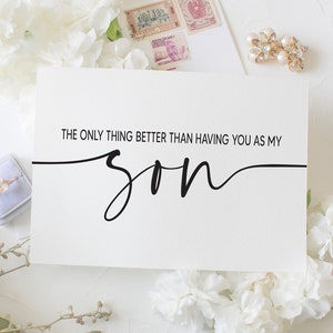 Best Man Proposal Card for Son / L'unica cosa migliore di averti come mio figlio / Will You be my Best Man Card / Junior Groomsman / Usher