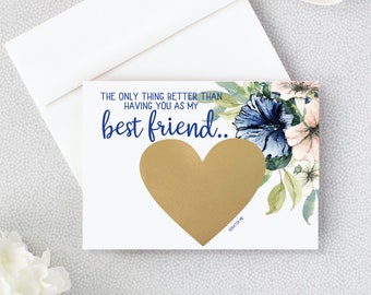 Will You Be My Matron of Honor Scratch Off Card | The only thing better than having you as my best friend | Bridesmaid Card | Maid MOH BRI