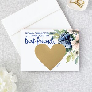 Will You Be My Matron of Honor Scratch Off Card | The only thing better than having you as my best friend | Bridesmaid Card | Maid MOH BRI