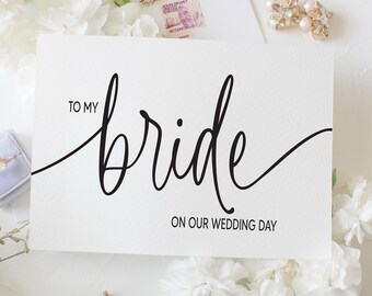 À ma mariée sur notre carte de jour de mariage | | des mariés Ses cartes de vœux de mariage et les siennes | Mari et femme | Carte pour Groom | Carte pour mariée
