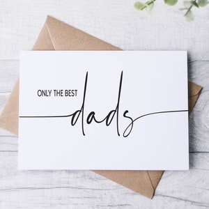 Carte d’annonce de grossesse pour papa | Nouvelle carte grand-père de la fille fils | Annonce de bébé pour le père | Seulement les meilleurs papas