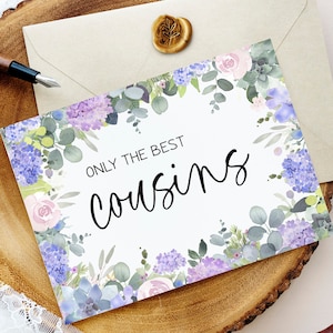 Carte d’annonce de grossesse pour Cousin | Révélation surprise de bébé pour la nouvelle carte de tante de la meilleure amie de la sœur cousine | Seuls les meilleurs cousins | VBL