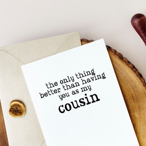 Carte d’annonce de grossesse pour cousin | Nouvelle carte de révélation de bébé de tante pour cousine | De Best Friend | Sœur | Seule chose meilleure cousin