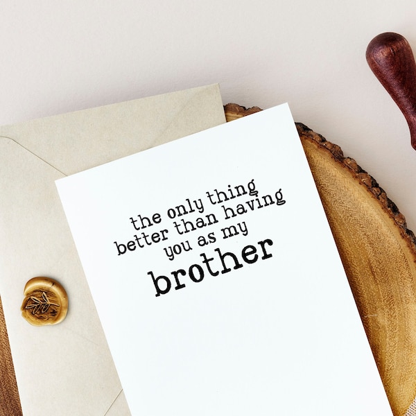 Pregnancy Announcement Card for Brother | Uncle card From Sister Brother Niece Nephew | Uncle Baby Announcement | The Only Thing | For Bro