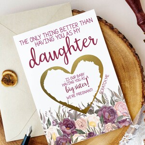 Big Sister révèle une carte à gratter pour la fille | De maman papa | Nouvelle grande sœur | La seule chose fille à la grande sœur | Annonce de bébé