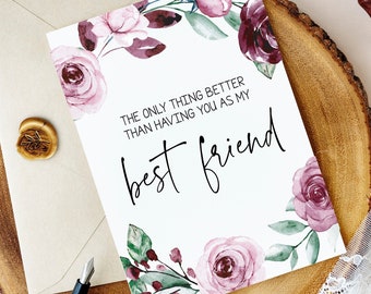 Scheda di rivelazione della gravidanza per la migliore amica - Nuova carta della zia della zia - L'unica cosa migliore di Bestie averti come zia Annuncio del bambino Rivela