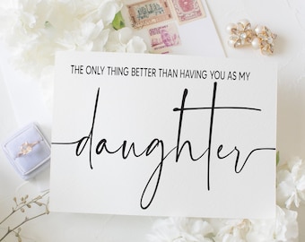 Will You Be My Maid of Honor Card for Daughter | The Only Thing Better Daughter | From Mommy | To my Daughter | Flower Girl | Bridesmaid