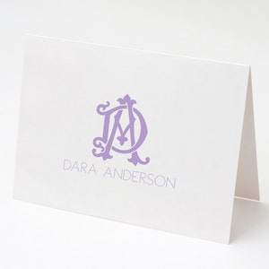 Monogramm stationär, personalisierte Monogramm Grußkarten, individuell gefaltete Karten, Geschenk für sie, Danke, Initial Monogramm Stationery 23-62