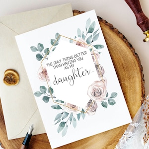 Carte de proposition de demoiselle d’honneur pour la fille | La seule chose meilleure fille serez-vous ma demoiselle d’honneur | De maman papa | | Flower Girl Junior