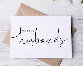 Tarjeta de anuncio de embarazo para el esposo / Pronto será la tarjeta de papá de la esposa / Anuncio del bebé Estamos embarazadas / la promoción de los mejores esposos