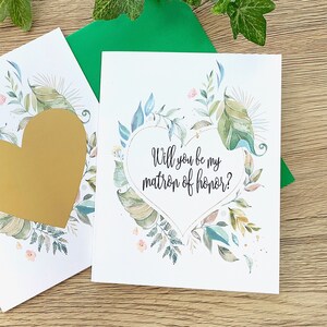 Matron of Honor Proposition Scratch Off Card - Serez-vous ma Matron of Honor - Carte pour Sœur - Meilleure Amie - Demoiselle d’Honneur - Fleur - LUSH