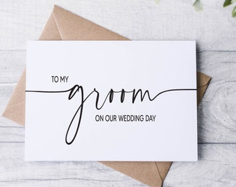 À mon marié sur notre carte de jour de mariage | | des mariés Ses cartes de vœux de mariage et les siens | Mari et femme | Carte pour groom | Carte pour la mariée