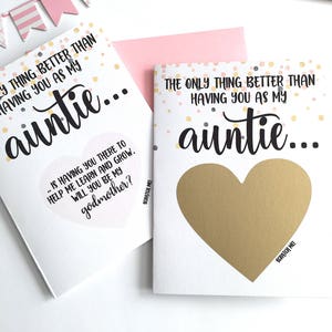 Proposition de marraine Carte à gratter - La seule chose mieux que de vous avoir comme carte de tante - Baptême de baptême - BÉNI