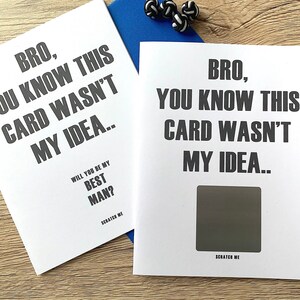 Funny Best Man Gratta e Vinci - Bro Sai che questa carta non è stata una mia idea - She Made Me Do It - Will You Be My Best Man - Groomsman Card