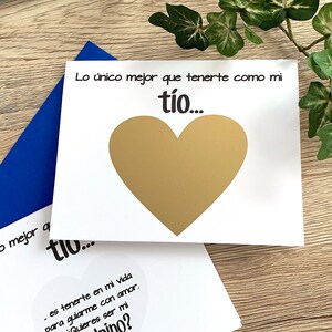 PROPUESTA MADRINA ESPAÑOLA Scratch Off Card for Tio - Padrino - Lo Unico mejor que tenerte como mi tio - Bautizo Bautismo