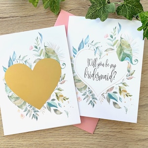 Proposition de demoiselle d’honneur Carte à gratter - Carte pour sœur - Meilleure amie - Serez-vous ma demoiselle d’honneur - Demoiselle d’honneur - Flower Girl - LUSH