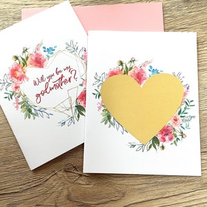 | de carte de demande de marraine Serez-vous ma marraine Proposition Grattez | Meilleure amie tante marraine | Carte à gratter Tia Madrina