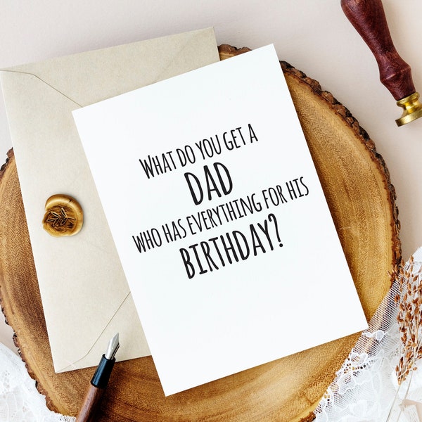 Dad Birthday Card Pregnancy Reveal - New Grandpa Card From Son Daughter - Birthday Baby Surprise Baby Announcement Baby Reveal Dad Grandpa