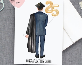 Graduation Card for Him, New Graduate Card, High School College Congratulations, Class of 2023 Card for Him, Graduation 2024