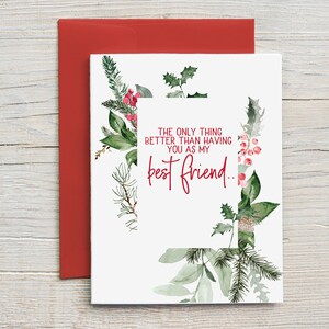 Révélation de grossesse à la carte de meilleur ami | | d’annonce de grossesse de carte de Noël Tante | Nouveau neveu | Nouvelle nièce | Ami Gui de pin