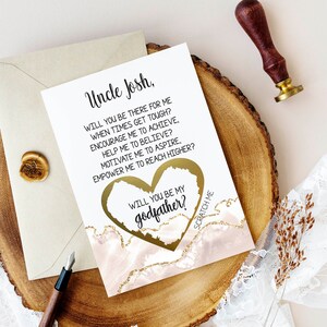 Propuesta de Padrino Scratch Off Card / Propuesta moderna personalizada de padrino / Will You Be My Godfather / Bautismo / Bautizo / Religioso