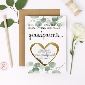 Carte à gratter de grossesse pour les grands-parents | Carte de révélation de bébé pour les arrière-grands-parents | Arrière-grand-mère grand-père | Les meilleurs grands-parents