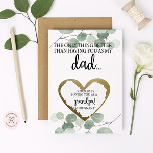 Carte à gratter de grossesse pour papa | Carte de révélation de bébé pour grand-père | Nouveau Papa | Les meilleurs papas sont promus grand-père | Grand-père
