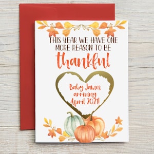 Thanksgiving Baby Announcement Scratch Off Card | Carte bébé personnalisée Baby On the Way | | de la carte d’attente pour bébé Carte à gratter de grossesse