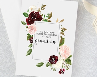 Pregnancy Announcement Card for Grandma | New Great Grandma Card | Only Thing Better Grandma Get Promoted to Great Grandmother | Baby Reveal