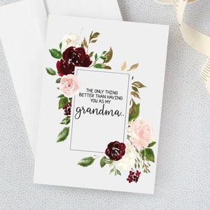Pregnancy Announcement Card for Grandma | New Great Grandma Card | Only Thing Better Grandma Get Promoted to Great Grandmother | Baby Reveal