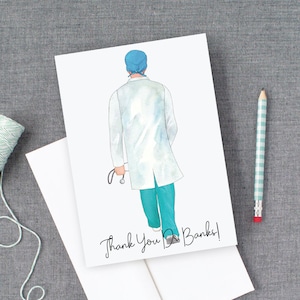Tarjeta de agradecimiento para el médico / Recuerdo personalizado del Dr . / Asistente médico de agradecimiento / Tarjeta para el médico / Profesional médico Tarjeta personalizada de agradecimiento