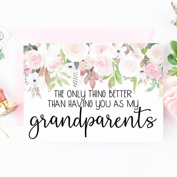 Pregnancy Reveal Card for Grandparents - New Great Grandparents Card - Only the Best Grandma Grandpa to Great Grandma Great Grandpa Card